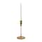 Hello Honey® 9" Antique Brass Hand-Forged Hammered Metal Taper Candle Holder